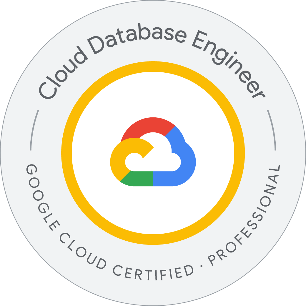 Google Cloud Certified Professional Cloud Database Engineer logo